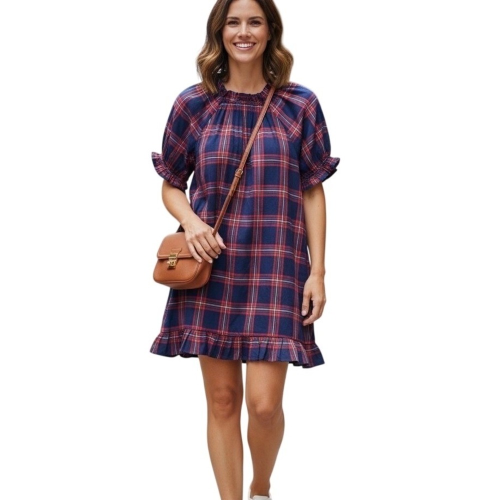 Hill House NWT Tartan Plaid Dress
